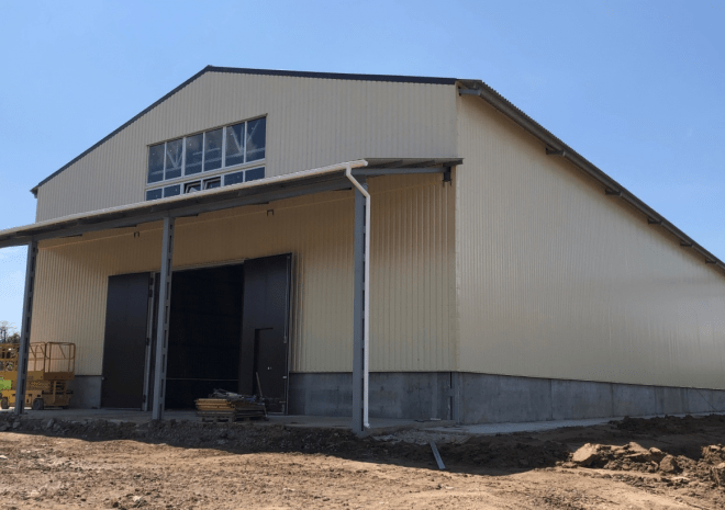 Construction of a warehouse for storing feed 